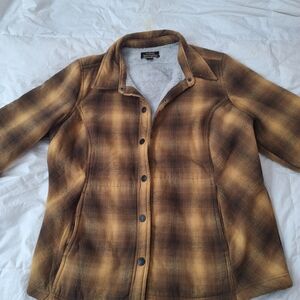 Plaid Button-Up Jacket